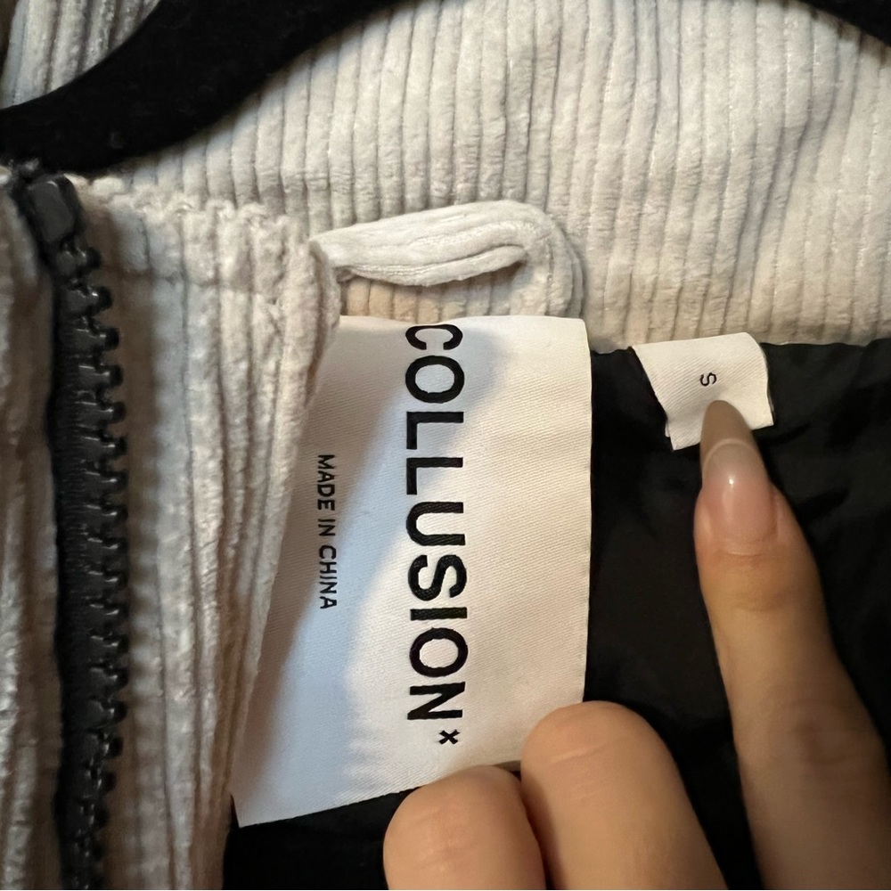 Collusion unisex cord padded puffer jacket - Picture 6 of 6